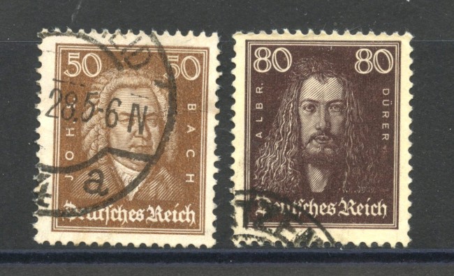 1926/27 - GERMANIA REICH - LOTTO/39337 - 50/80p. UOMINI ILLUSTRI - USATI