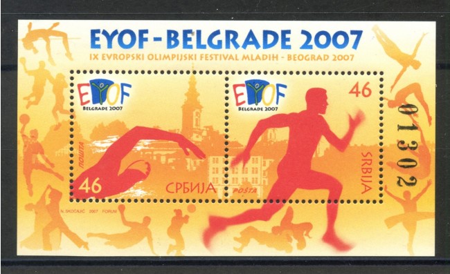 2007 - SERBIA REPUBBLICA - OLIMPIADI DELLA GIOVENTU' - FOGLIETTO NUOVO - LOTTO/35063