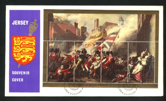 1981 - JERSEY - LOTTO/41785 - BATTAGLIA DI JERSEY  FOGLIETTO - BUSTA FDC