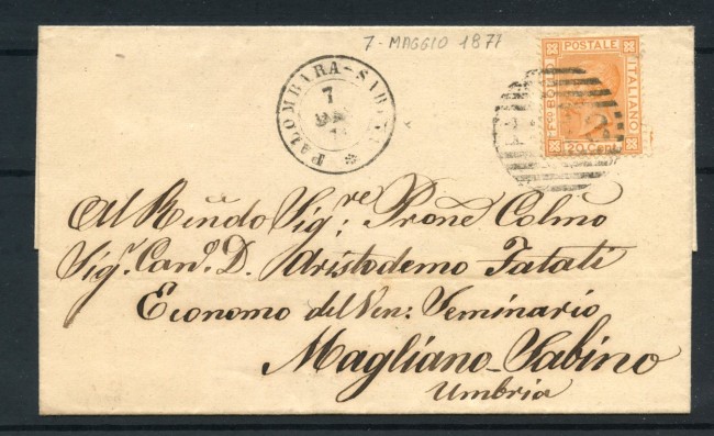1877 - REGNO - LOTTO/43285 -  PIEGHEVOLE DA PALOMBARA SABINA  A MAGLIANO SABINO