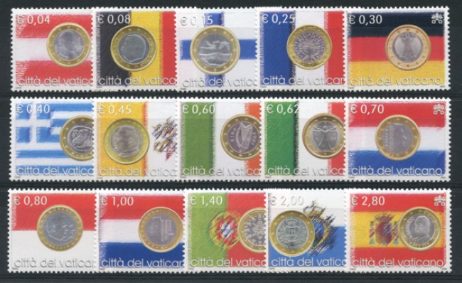 2004 - LOTTO/12678 - VATICANO - L'EURO UNISCE L'EUROPA 15v. - nuovi