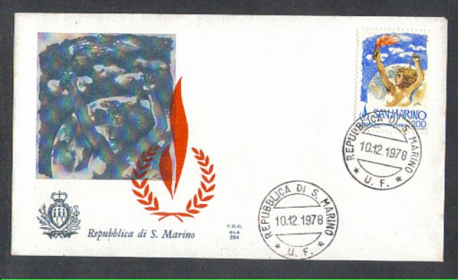1978 - LOTTO/7990Z - SAN MARINO - DIRITTI UOMO - FDC