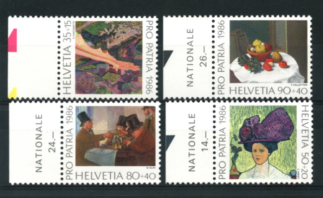 1986 - LOTTO/13903 - SVIZZERA - PRO PATRIA 4v. - NUOVI