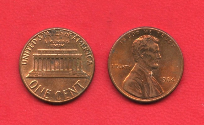 1984 - STATI UNITI - 1 CENT. LINCOLN - LOTTO/M26225