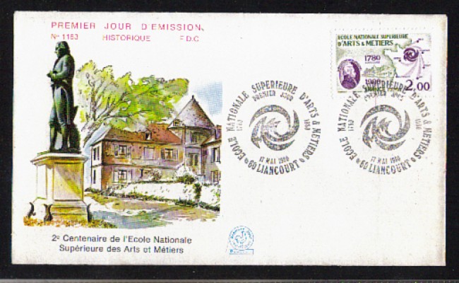 1980 - LBF/4067 - FRANCIA - SCUOLA SUPERIORE D'ARTE E MESTIERI - FDC