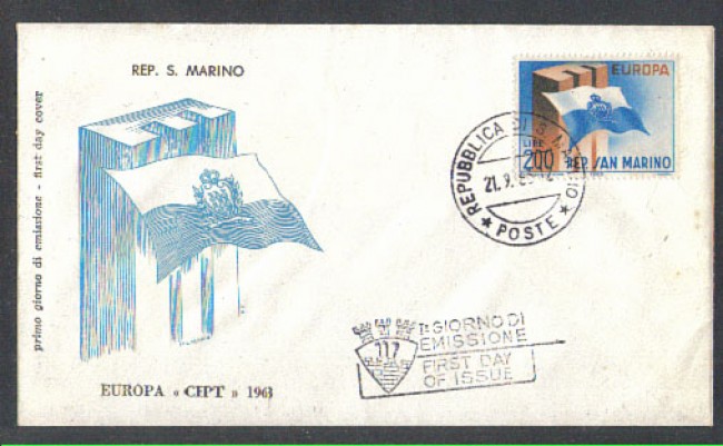 1963 - LOTTO/7885Z - SAN MARINO - EUROPA - FDC