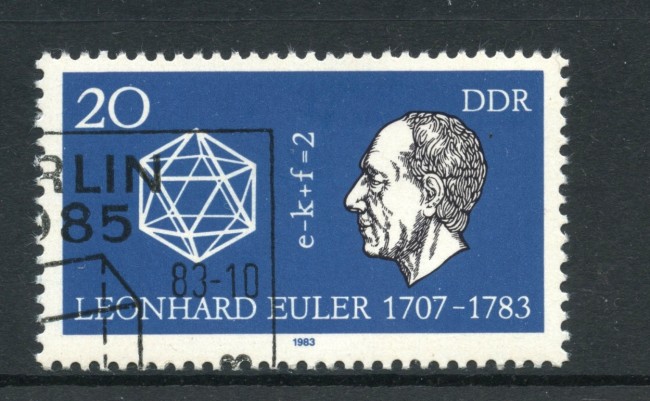 1983 - GERMANIA DDR - LEONHARD EULER - USATO - LOTTO/36611