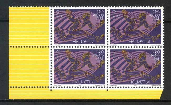 1981 - SVIZZERA - PRO AEREO - QUARTINA - NUOVI