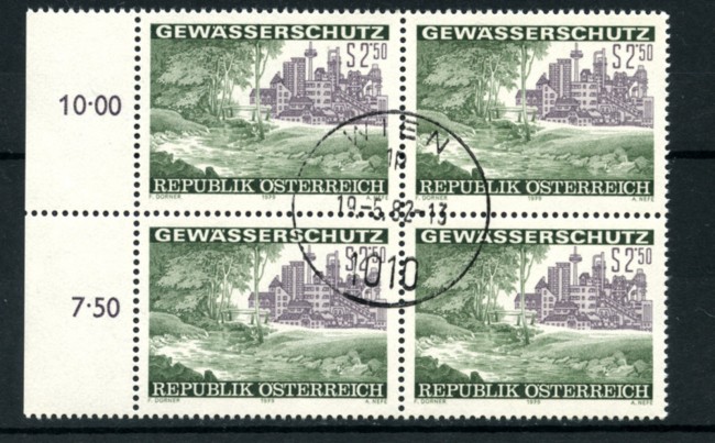 1979 - LOTTO/16412QU - AUSTRIA - PROTEZIONE ACQUE - QUARTINA USATA