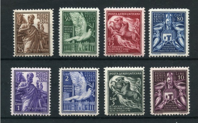 1938 - VATICANO - LOTTO/43280 - POSTA AEREA  8v. - NUOVI