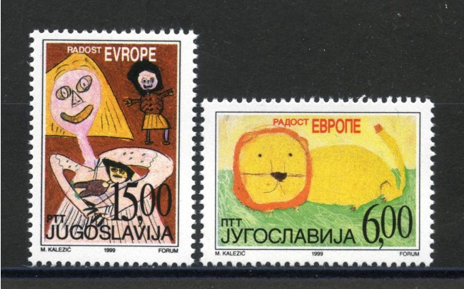 1999 - JUGOSLAVIA - GIOIA D'EUROPA 2v. - NUOVI - LOTTO/35513