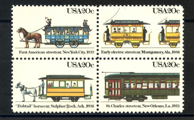 1983 - STATI UNITI - ANTICHI TRAM 4v. - NUOVI - LOTTO/35699