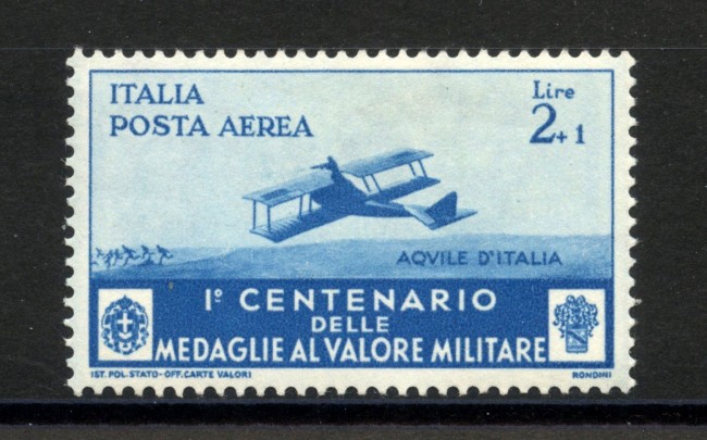 1934 - REGNO - LOTTO/39690 - MEDAGLIE AL VALORE  2L.+1L. POSTA AEREA - LING.