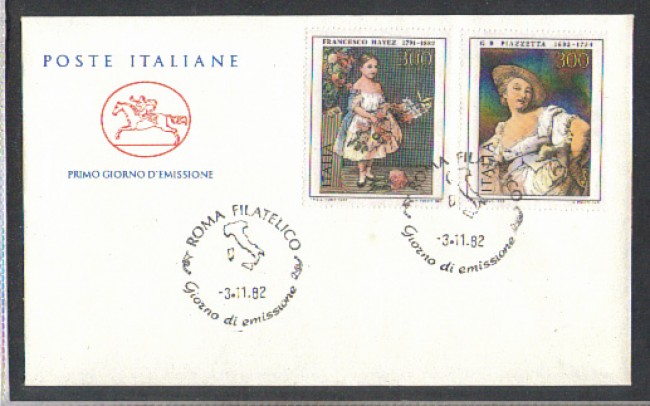1982 - LOTTO/6775ZC - REPUBBLICA - ARTE 9° SERIE - FDC