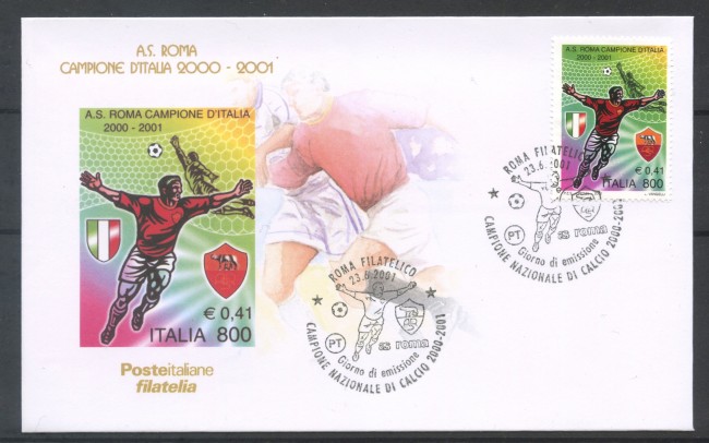 2001 - REPUBBLICA - ROMA CAMPIONE BUSTA FDC - NUOVO - LOTTO/31779