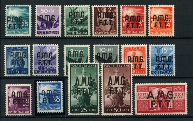 1947/48 - LOTTO/13201 - TRIESTE A - DEMOCRATICA  17v. - NUOVI