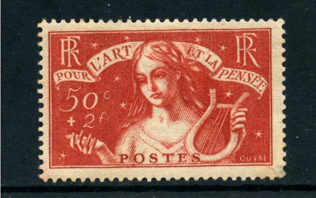 1935 - LOTTO/23042 - FRANCIA - 50c.+2 FR. PRO INTELLETTUALI - LING.