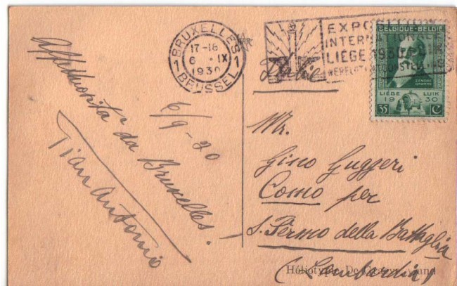 1930- - LBF/2044  -BELGIO - CARTOLINA
