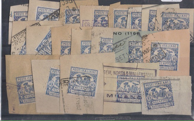 1928 - LOTTO/REGCAPL - REGNO - 10c. RECAPITO - LOTTO/USATI