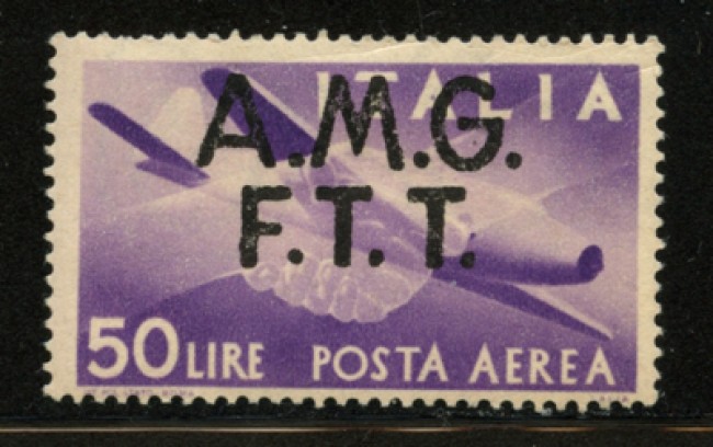 1947 - LOTTO/12417 - TRIESTE A - POSTA AEREA 50 LIRE VIOLETTO - NUOVO