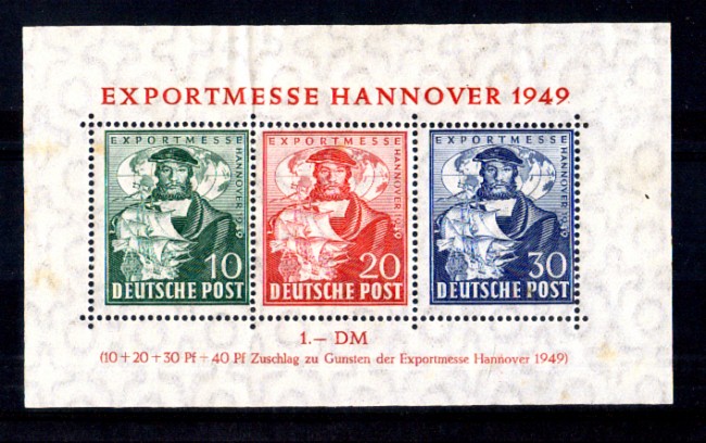 1949 - LOTTO/11447 - GERMANIA BIZONA - FIERA DI HANNOVER FOGLIETTO - NUOVO