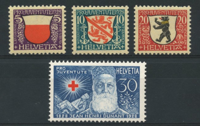 1928 - LOTTO/15244 - SVIZZERA - PRO JUVENTUTE 4v . - NUOVI