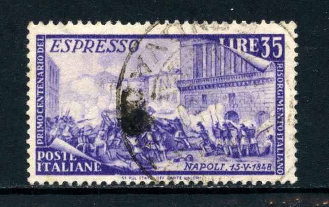 1948 - ITALIA REPUBBLICA - 35 LIRE RISORGIMENTO ESPRESSO - USATO - LOTTO/25241B
