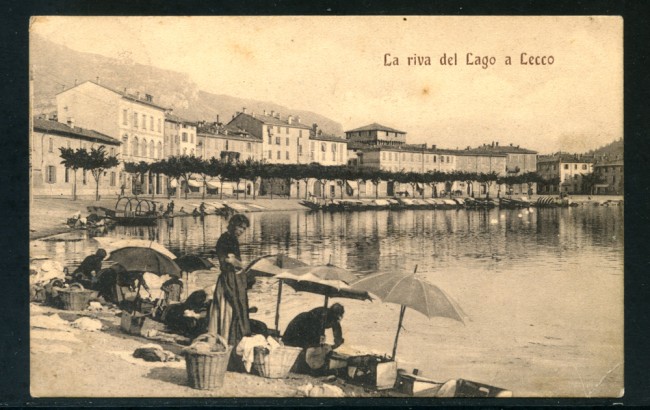 LECCO - 1912 - LOTTO/20812GA - LA RIVA DEL LAGO DI LECCO - VIAGGIATA