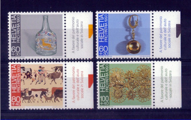 1993 - LOTTO/SVI1433CPN - SVIZZERA - PRO PATRIA 4v. - NUOVI