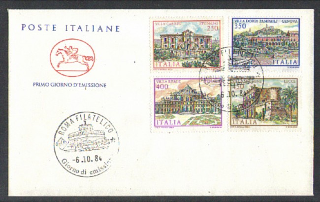 1984 - LOTTO/6818ZC - REPUBBLICA - VILLE 5° SERIE - FDC