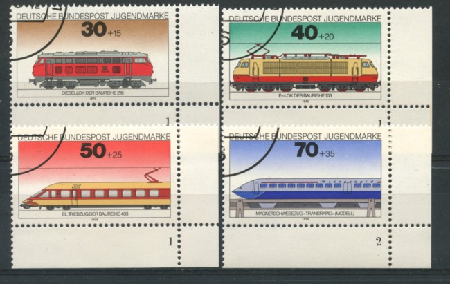 1975 - LOTTO/18953U - GERMANIA FEDERALE -  LOCOMOTIVE 4v. - USATI