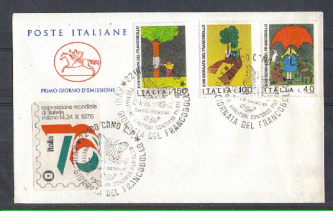 1976 - LOTTO/6651ZC - REPUBBLICA - GIORNATA FRANCOBOLLO - FDC