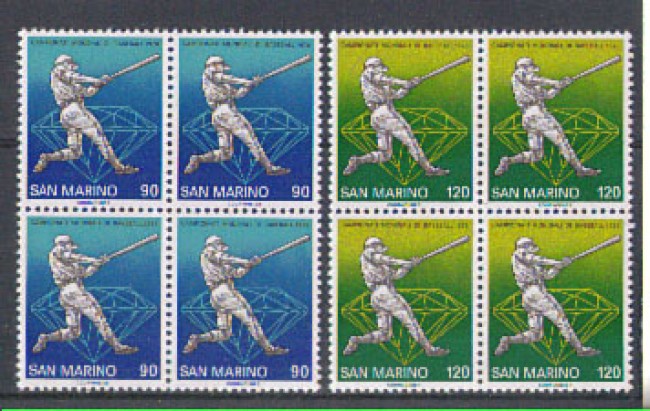 1978 - LOTTO/7984Q - SAN MARINO - BASEBALL - QUARTINE