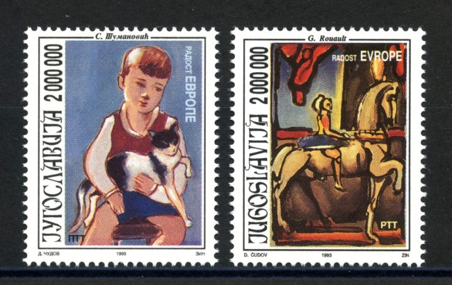1993 - JUGOSLAVIA - LOTTO/38625 - GIOIA D'EUROPA 2v. - NUOVI