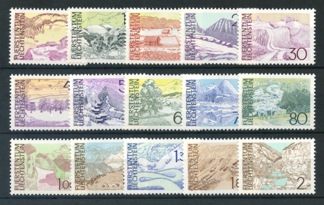 1972/73 - LOTTO/23478 - LIECHTENSTEIN - VEDUTE 15v. - NUOVI