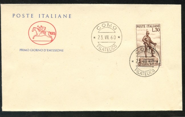 1960 - REPUBBLICA - VITTORIO BOTTEGO - BUSTA FDC - LOTTO/31905