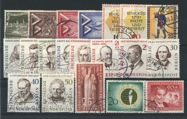 1957 - LOTTO/12582 - BERLINO - ANNATA COMPLETA  DI 20 VALORI - USATI