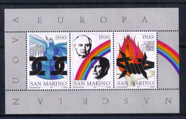 1991 - LOTTO/12219 - SAN MARINO - NUOVA EUROPA FOGLIETTO - NUOVO