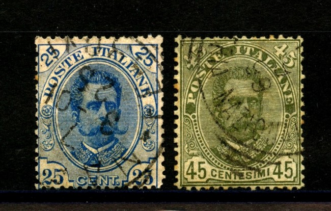 1891 - REGNO - LOTTO/38059 -  25 CENT. 45 CENT. UMBERTO I° - USATI