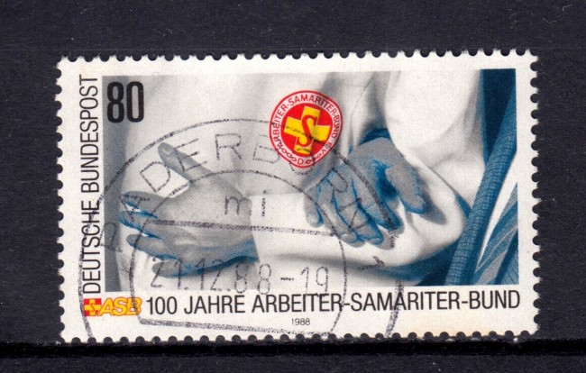 1988 - GERMANIA FEDERALE - 80p. ASSISTENZA LAVORATORI - USATO - LOTTO/31312U