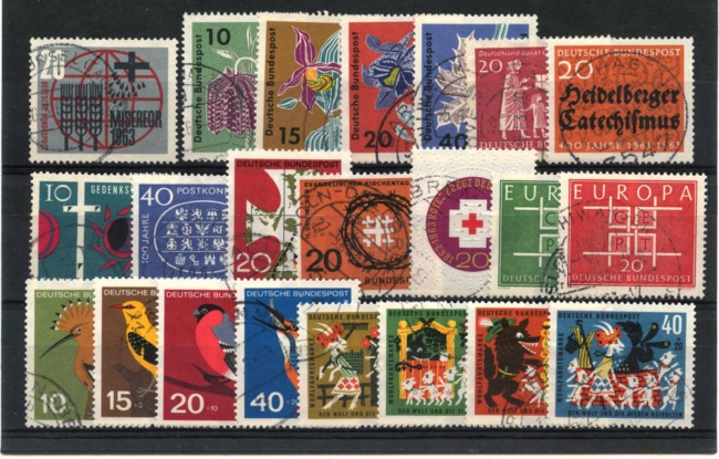 1963 - LOTTO/18856 - GERMANIA FEDERALE - ANNATA COMPLETA 22v. - USATI