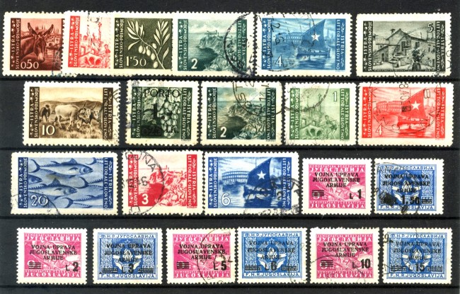 1945/47 - ISTRIA LITORALE SLOVENO - LOTTO/38146 - 22 FRANCOBOLLI DIFFERENTI -