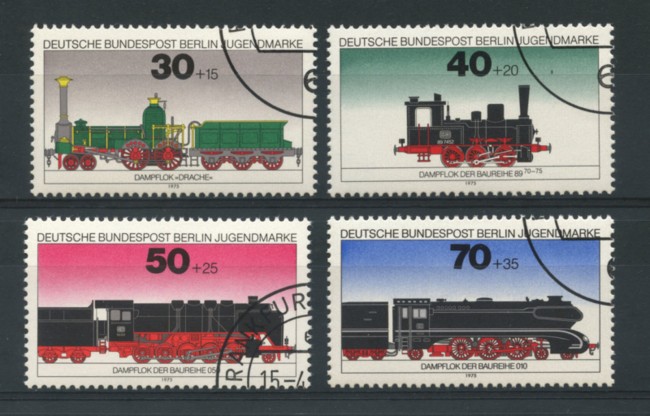 1975 - LOTTO/15579U - BERLINO - PRO GIOVENTU' LOCOMOTIVE 4v. - USATI
