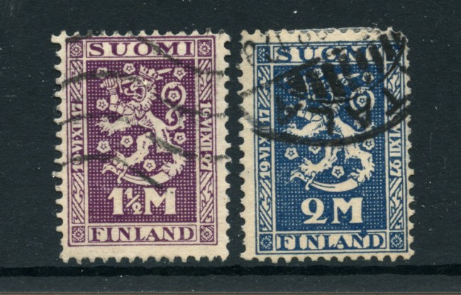 1927 - LOTTO/24155 - FINLANDIA - 10° ANNIVERSARIO INDIPENDENZA 2v. - USATI