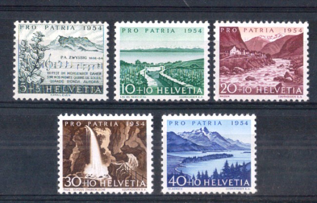 1954 - LOTTO/SVI552CPN - SVIZZERA - PRO PATRIA 5v. - NUOVI