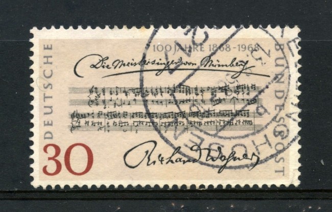 1968 - GERMANIA FEDERALE - 30p. MAESTRI CANTORI DI NORIMBERGA - USATO - LOTTO/30947U