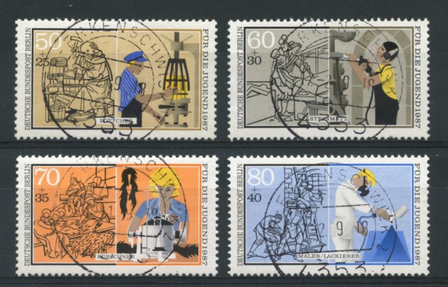 1987 - LOTTO/15723U - BERLINO - PRO GIOVENTU' PROFESSIONI 4v. - USATI