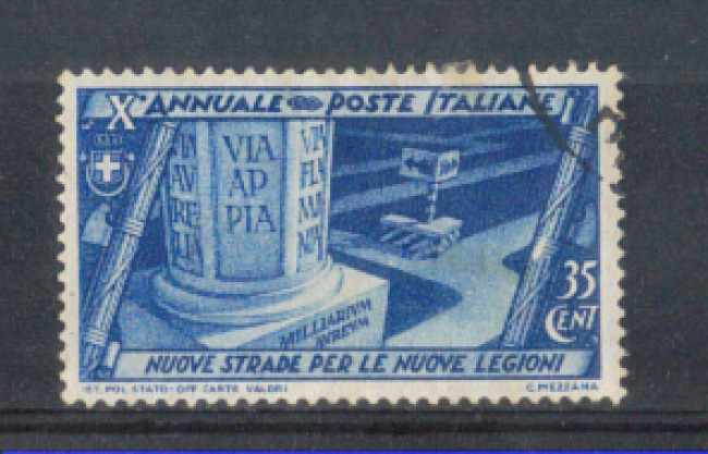 1932 - LOTTO/REG331U - REGNO - 35c. MARCIA SU ROMA - USATO