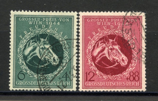 1944 - GERMANIA REICH - CONCORSO IPPICO  2v. - USATI - LOTTO/37541