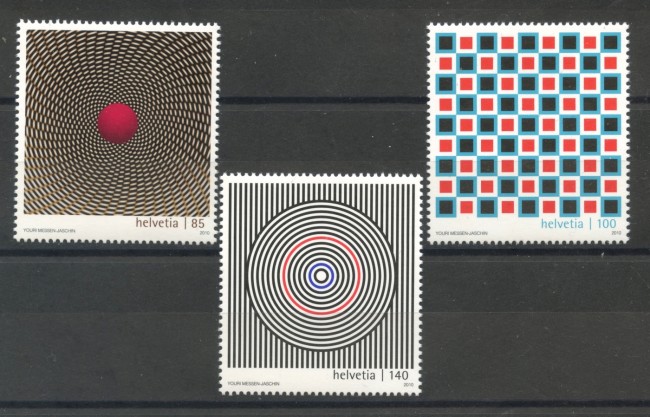 2010 - SVIZZERA - LOTTO/37747 - ARTE OTTICA 3v. - NUOVI